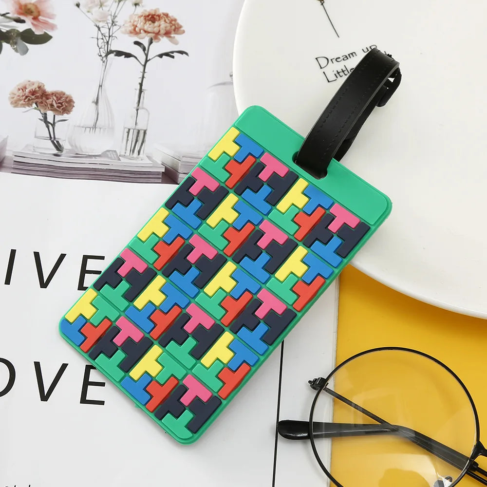 Geometric Soft Silicone Luggage Tags