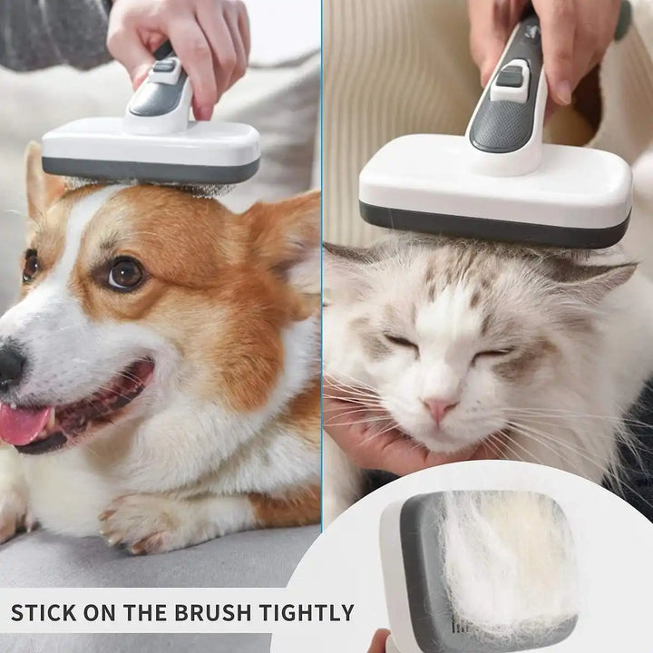 Self-Cleaning Pet Grooming Brush for Dogs and Cats