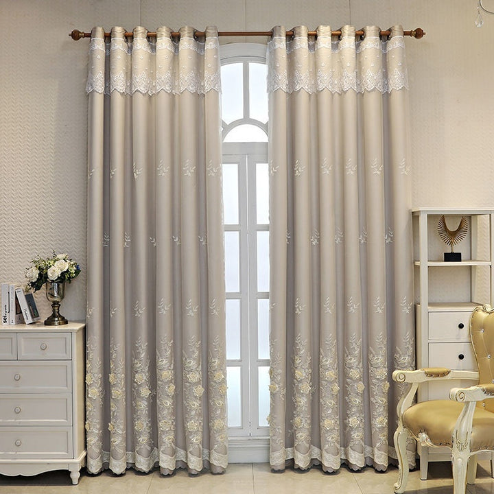 Bedroom Shading Wedding Home Double Open Curtain Finished Set