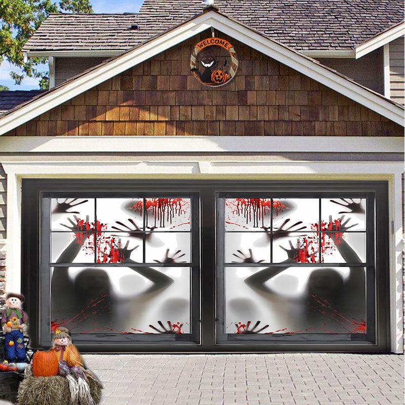 Halloween Party Decorative Hanging Cloth Garage Door Background Fabric