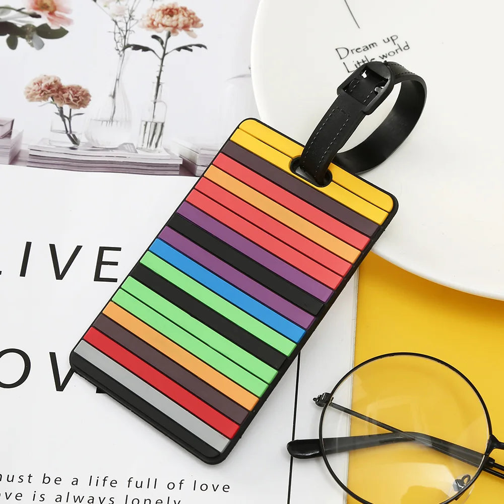 Geometric Soft Silicone Luggage Tags