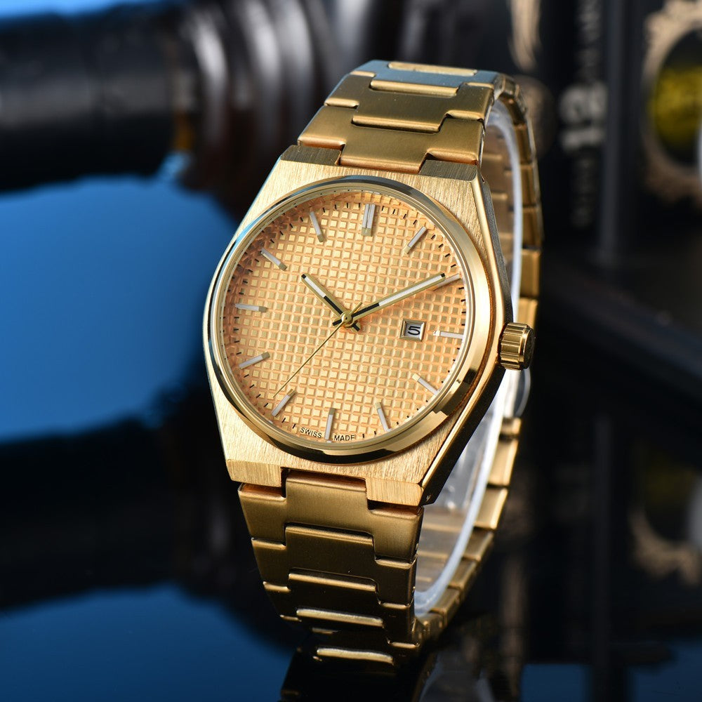 Business Casual Steel Belt Quartz Watch Men