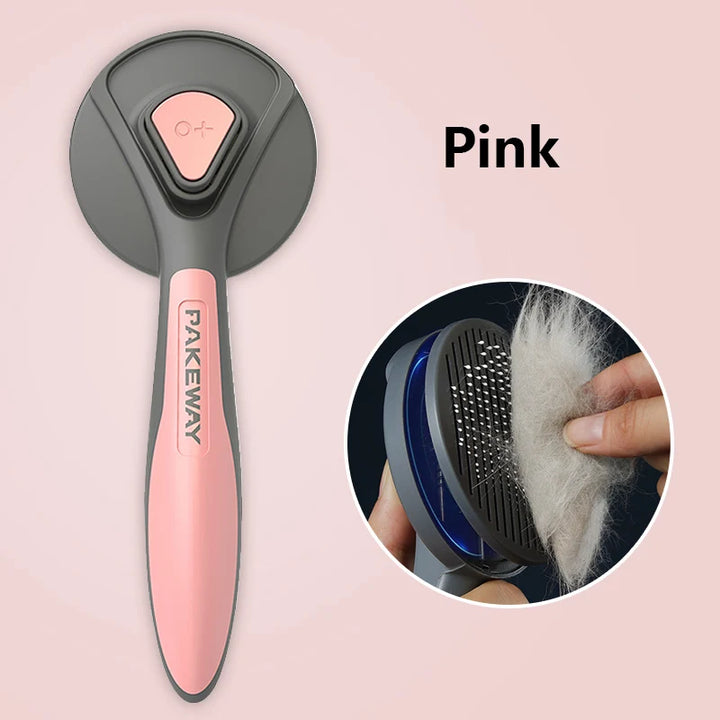 Self-Cleaning Pet Grooming Brush for Cats & Dogs