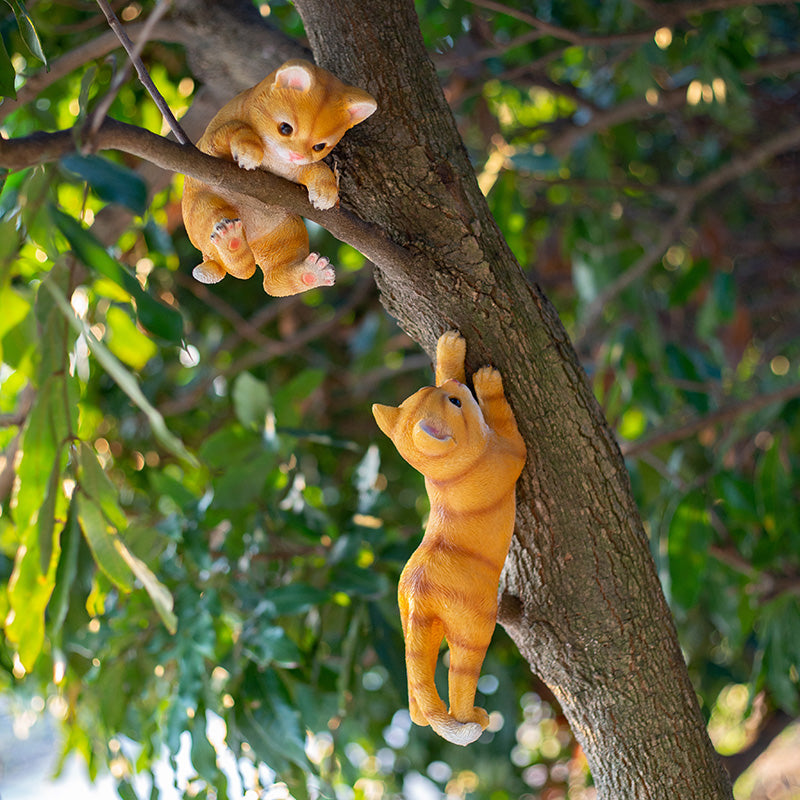 Adorable Resin Cat Pendant for Garden and Home Décor