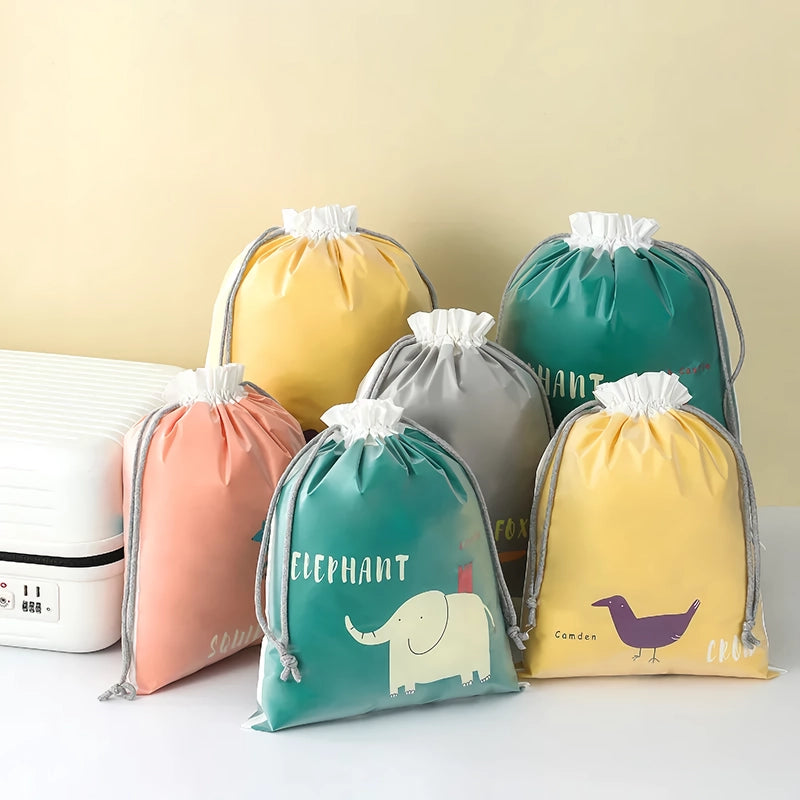 Cartoon Cute Large Capacity Waterproof Drawstring Storage Bag