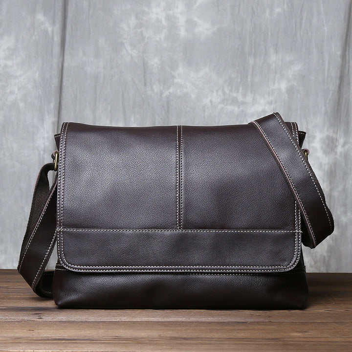 Men's Retro Horizontal A4 Leather Shoulder Bag