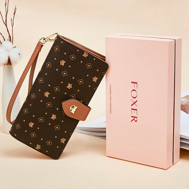 Stylish Long Wallet Card Holder with Wriststrap