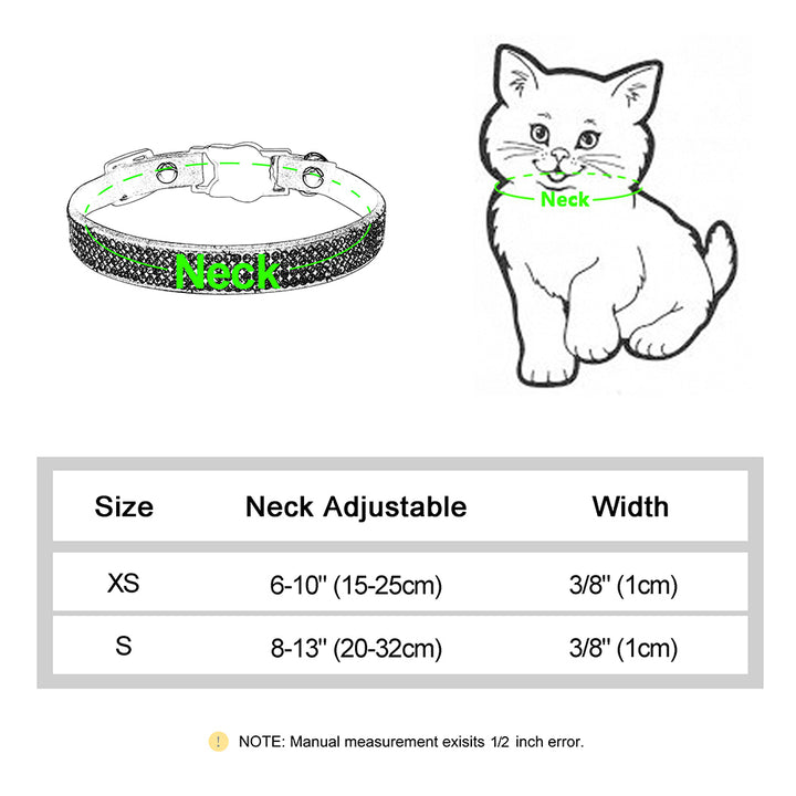 Soft Suede Rhinestone Cat Collar