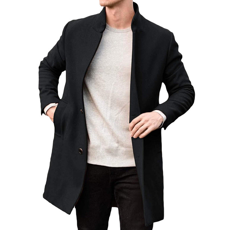 Autumn And Winter New Thick Woolen Men's Coat