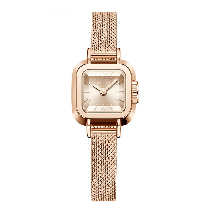 Mesh Quartz Watch Fashion Simple Roman Pattern Waterproof