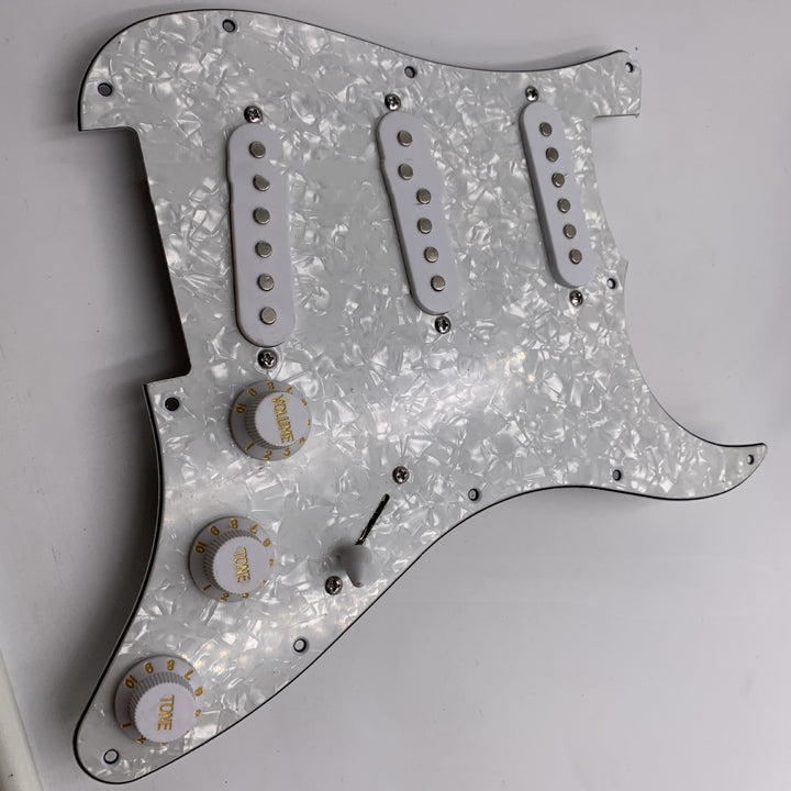 Guitar Accessories ST Full Set Accessories Electric Guitar Guard Plate ST Electric Guitar Three Single Pearl White Panel Full Set