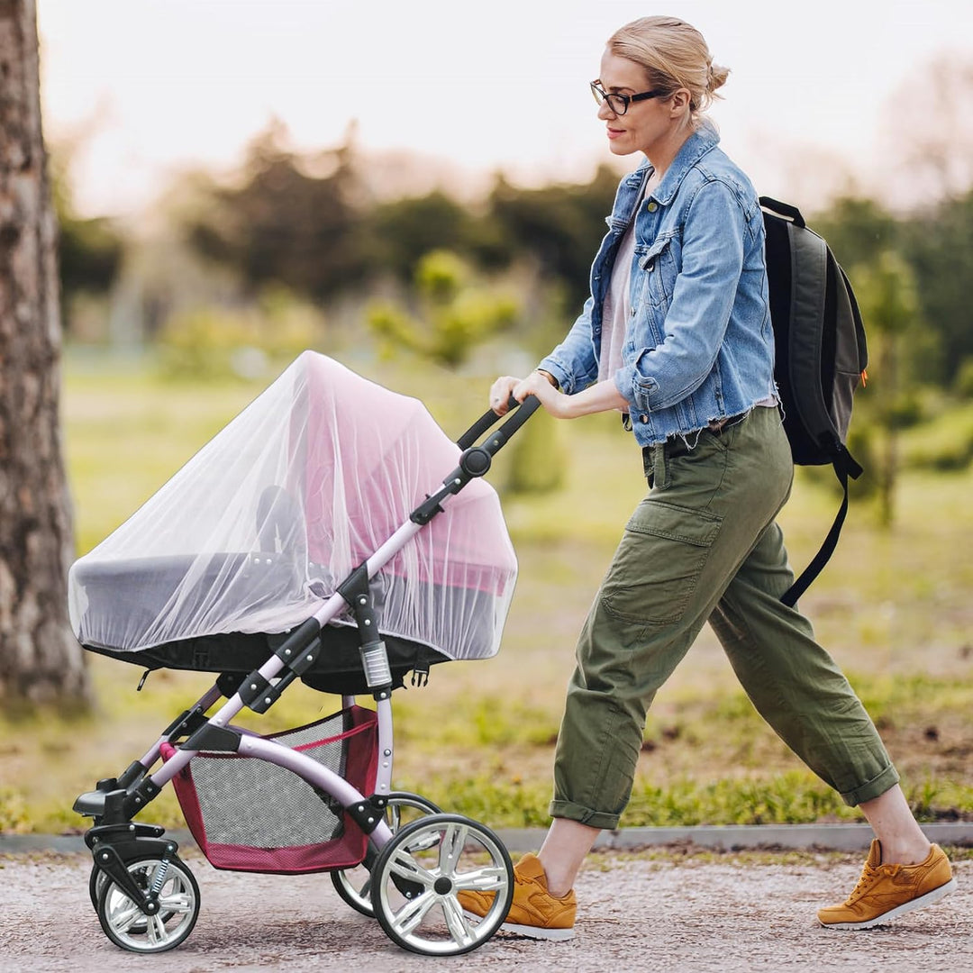 Portable Infant Carriage Mesh: Safe Sleep & Mosquito Shield