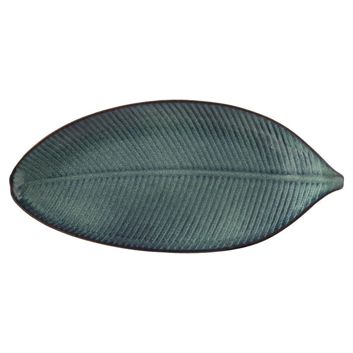 Japanese Fish Creative Leaf Dinner Household Kiln Changed Ceramic Dinner Plate