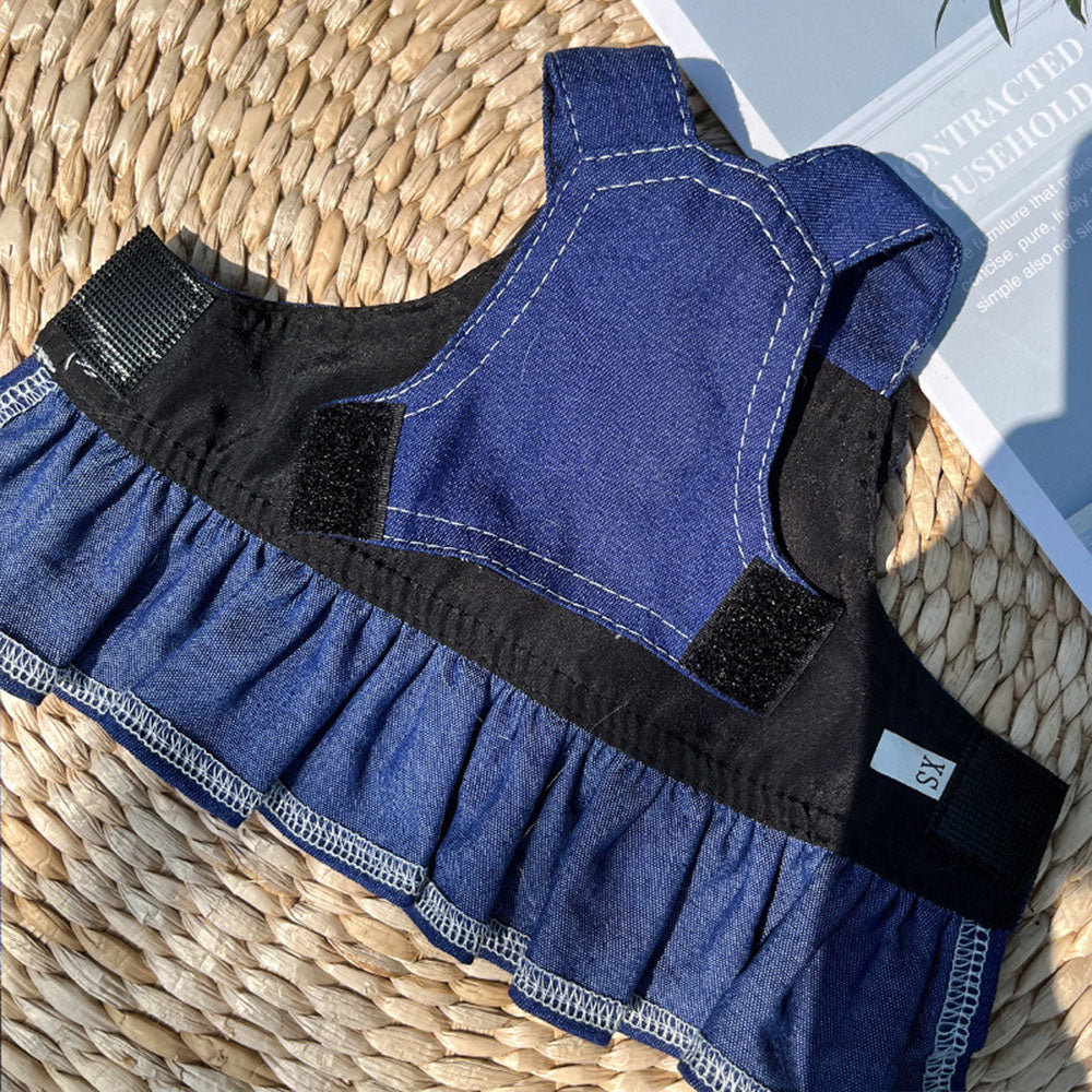 Chic Denim Dog Vest Harness