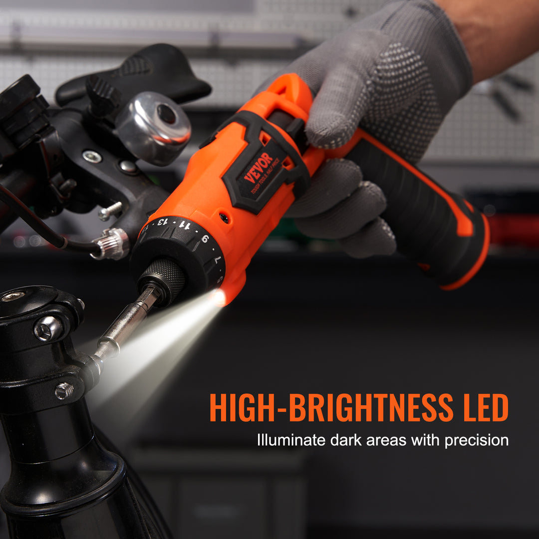 Cordless Electric Screwdriver Set with 82 Accessories, 8V, 7Nm Torque