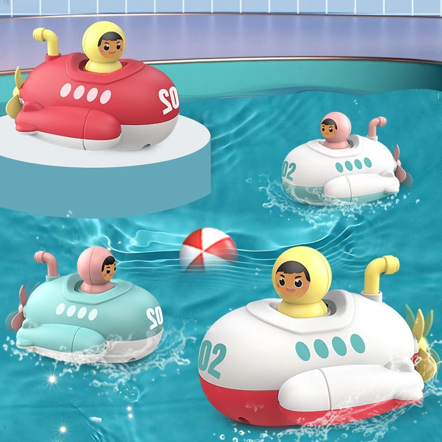 Wind-Up Submarine Bath Toy for Kids