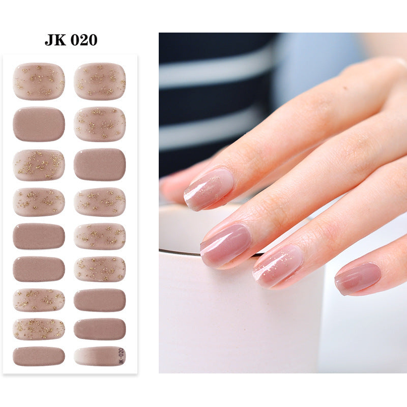 Pure Desire Wind Wear Nail Semi-baked UV Gel Nail Sticker Waterproof And Durable