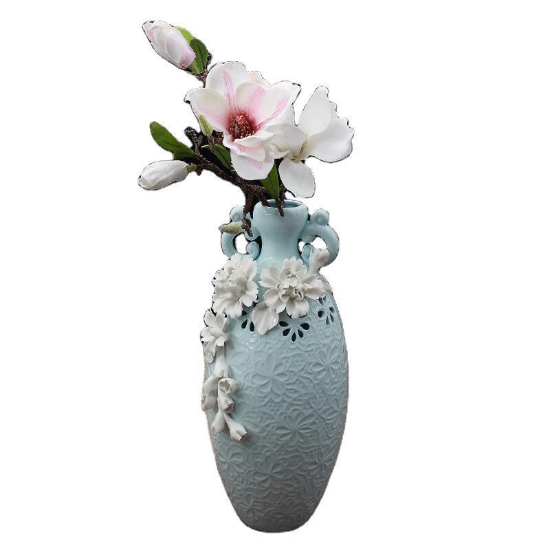 Vase Ornament Hand Held Ceramic Flower Arrangement