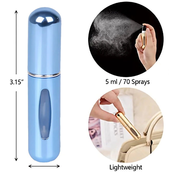 Portable 5ml Perfume Atomizer - Refillable Travel Spray Bottle