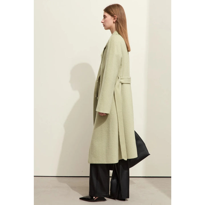 Women's Minimalist Double-breasted Wool Coat