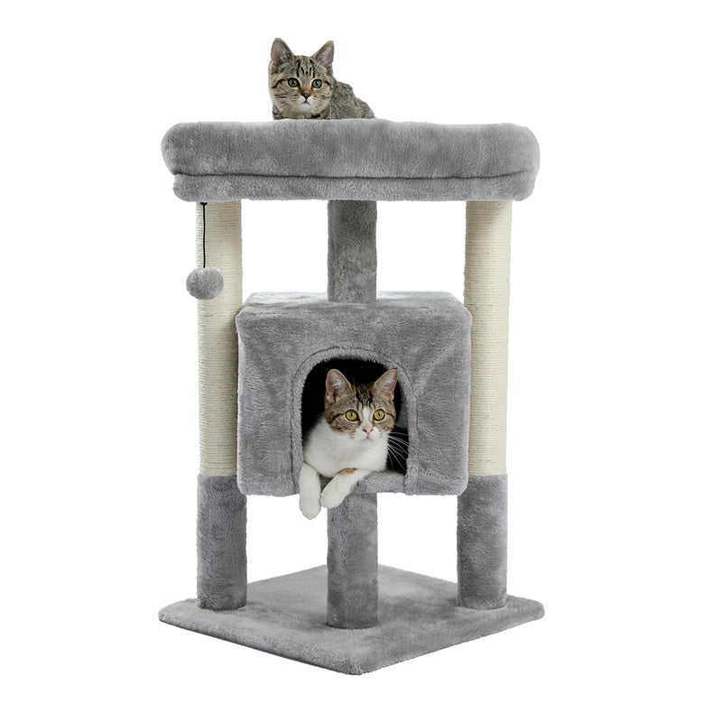 Large Cat Tree Tower with Perch, Hammock, and Scratching Post