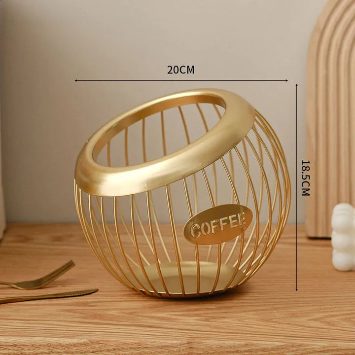 Elegant Metal Snack Storage Basket