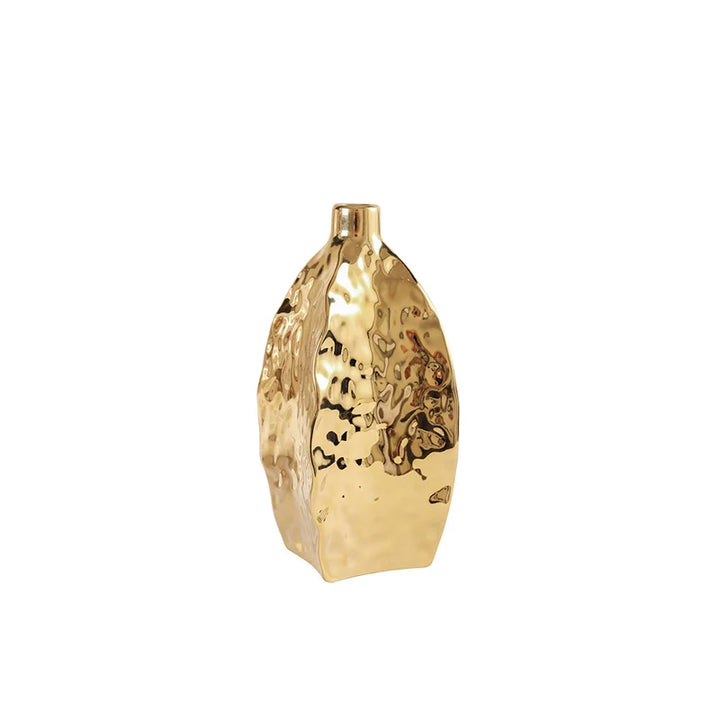 Ceramic Electroplated Gold Vase for Elegant Flower Arrangements - Modern Home Decor