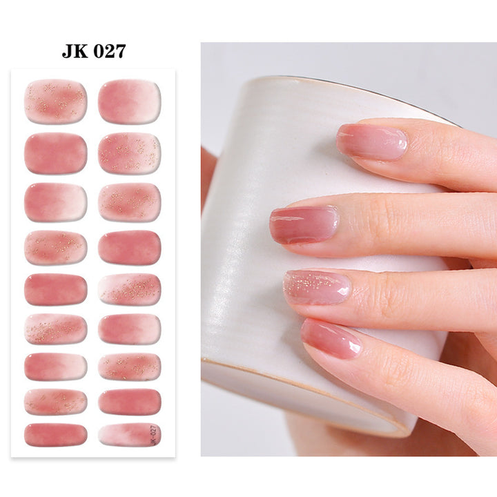 Pure Desire Wind Wear Nail Semi-baked UV Gel Nail Sticker Waterproof And Durable