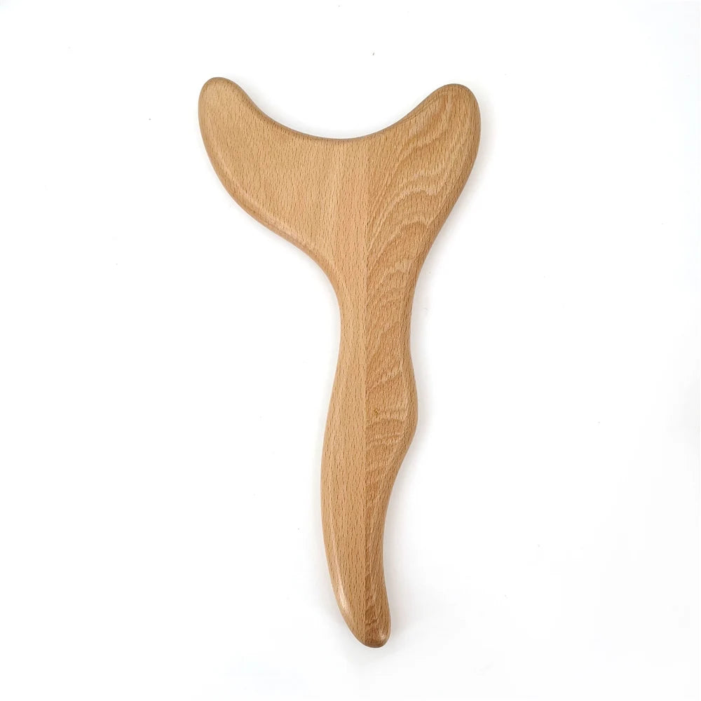 Wooden Anti-Cellulite Gua Sha Tool for Lymphatic Drainage and Muscle Pain Relief