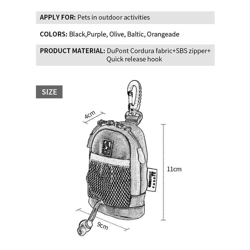 Multi-functional Poop Bag Holder and Pet Treat Pouch