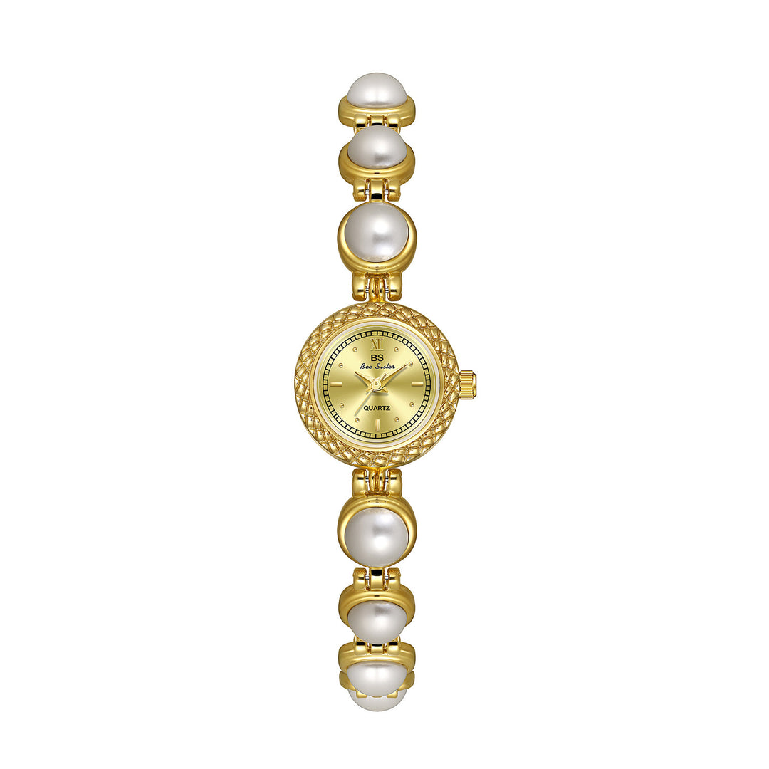 BS New Light Luxury Pearl Bracelet Women's Watch