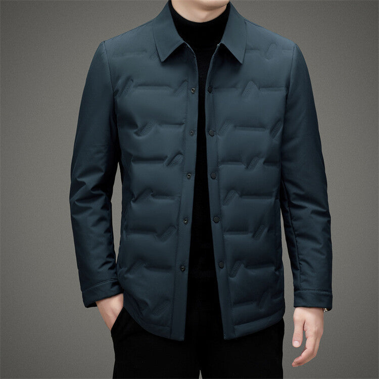 Lightweight Down Jacket Winter White Duck Down Warm Men's Short Coat