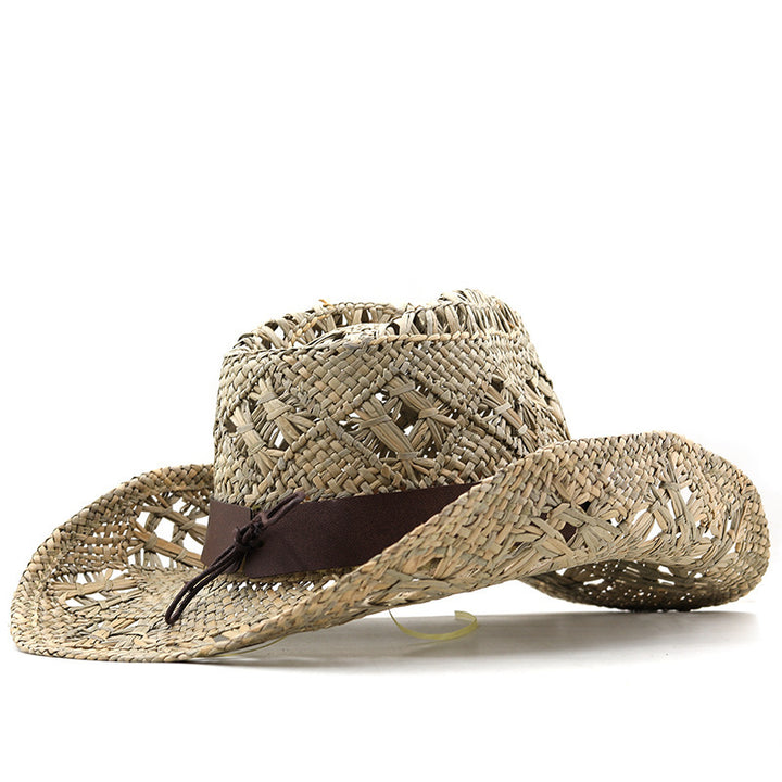 Belt Decoration Natural Grass Hand-knitted Western Cowboy Hat