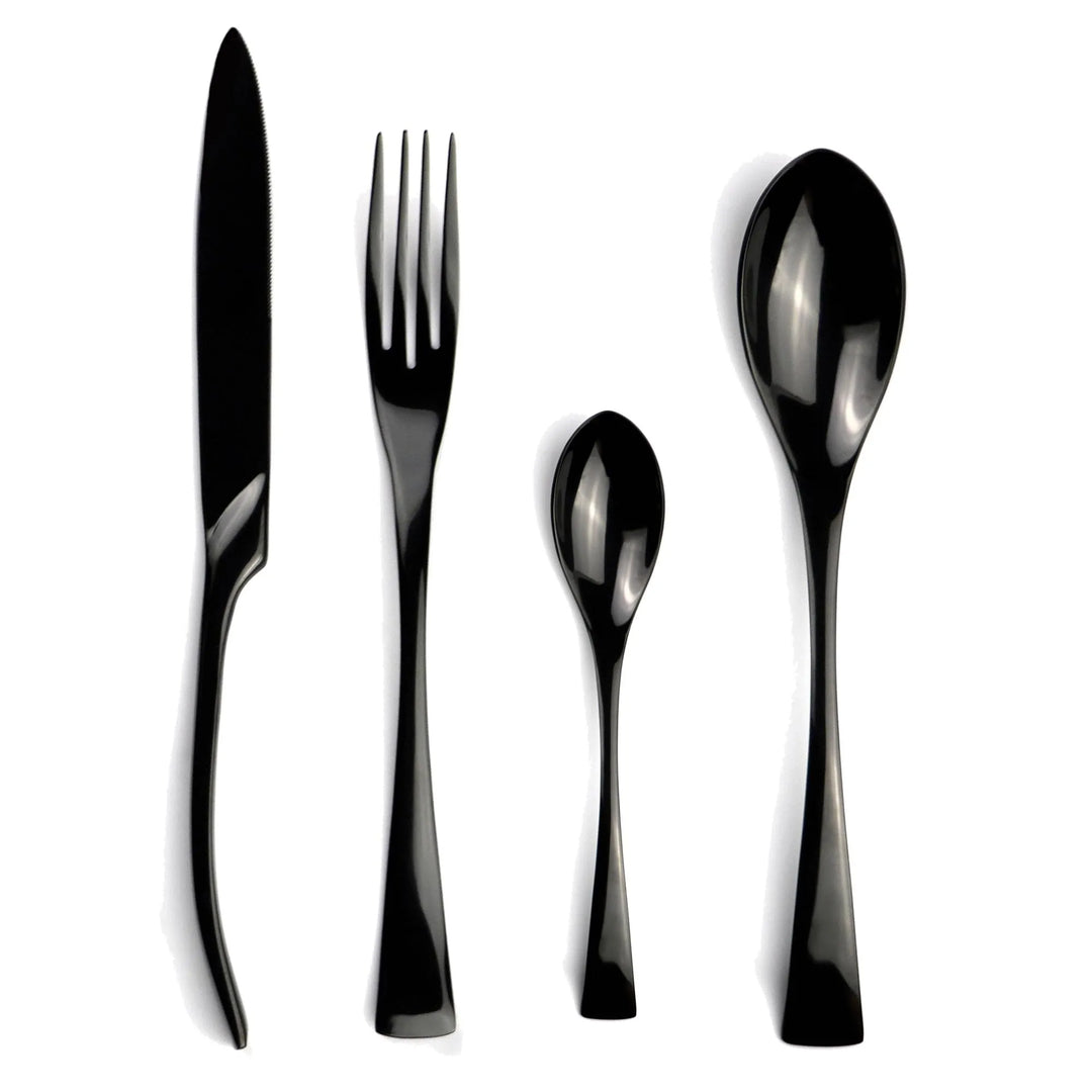 Classical Black Rose Cutlery Set