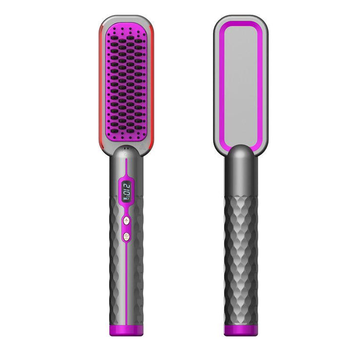 2-in-1 Hot Comb and Straightening Brush