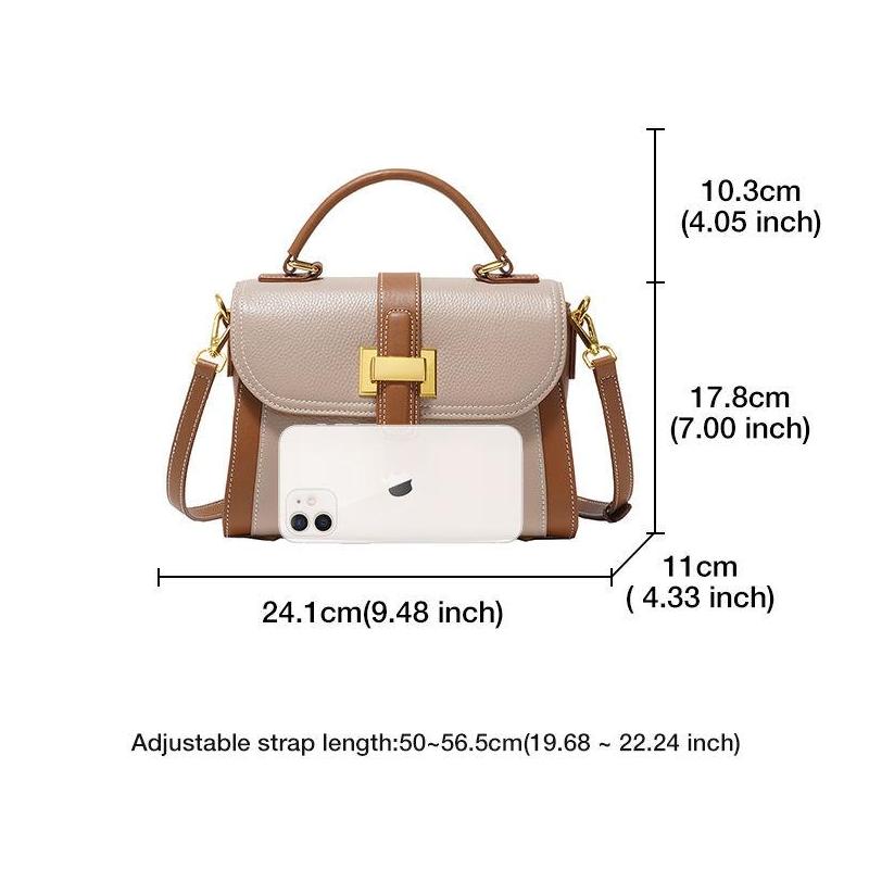 Genuine Leather Women's Flap Crossbody Bag