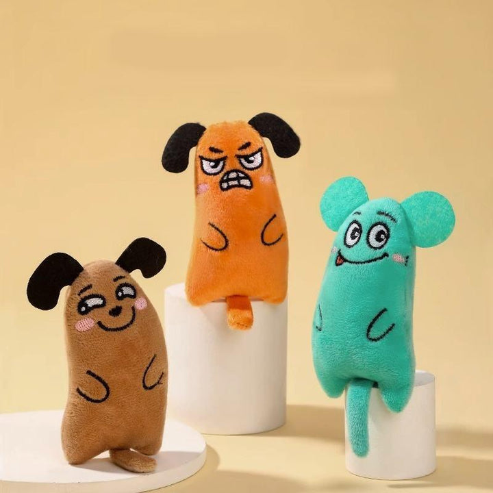 Interactive Cat & Dog Chew Toy - Bite Resistant Plush for Teeth Cleaning & Fun