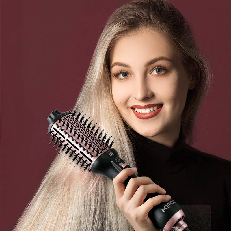 4-in-1 Hot Air Brush Blow Dryer for Voluminous Curls and Reduced Frizz