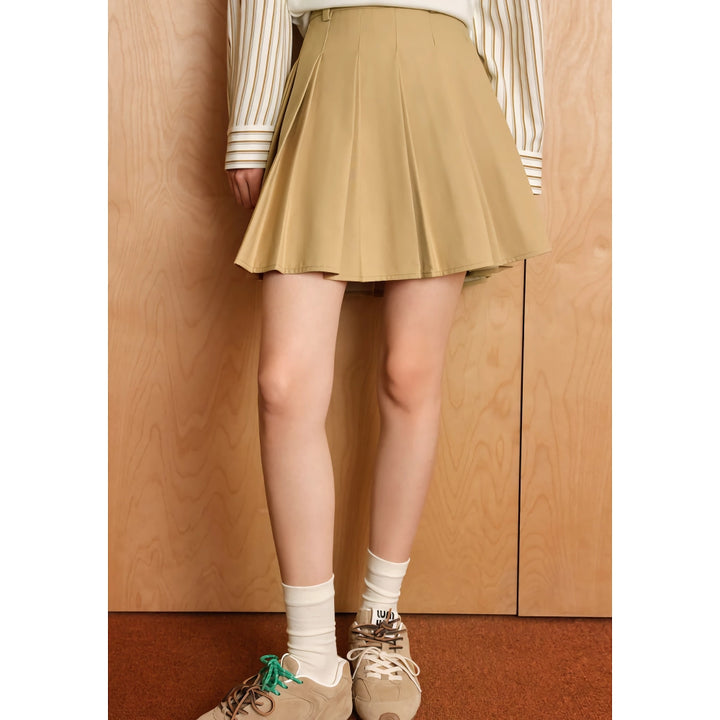 Retro High Waist A-Line Skirt