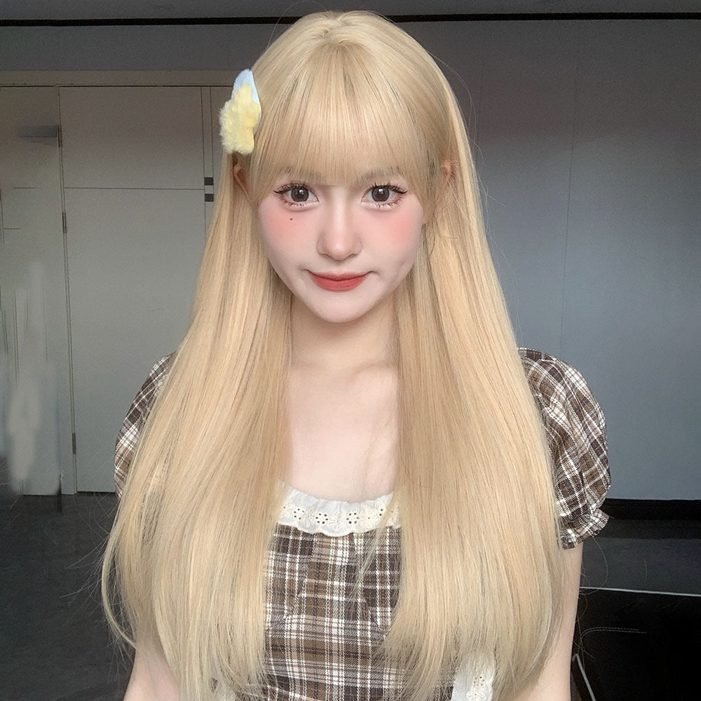 Wig Female Natural Full-head Wig Style Fluffy Long Straight Hair