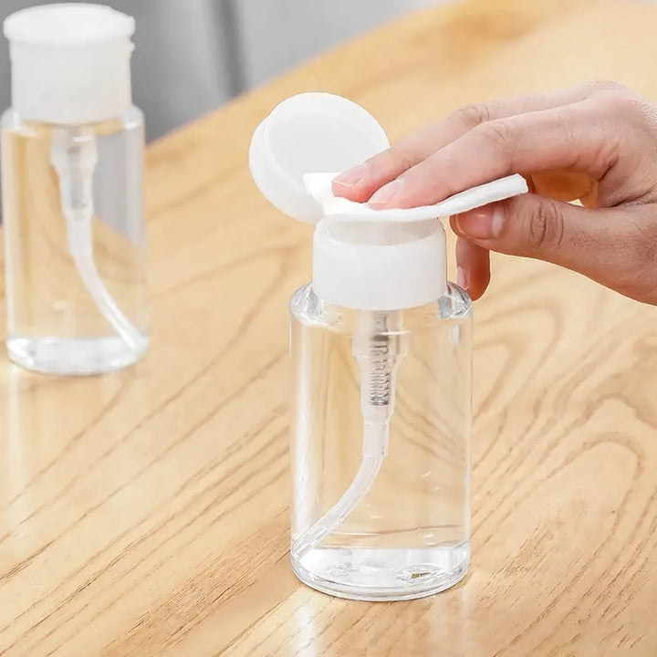 Refillable Push-Top Pump Bottles for Nail Polish and Makeup Remover