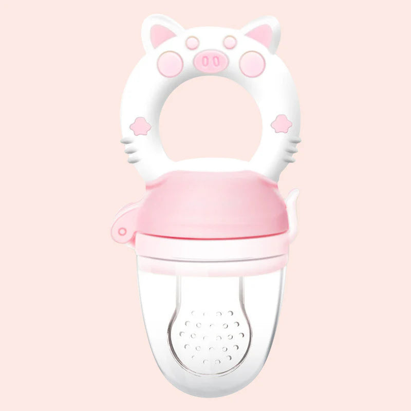 Silicone Baby Feeder Spoon & Juice Extractor with Teether Function