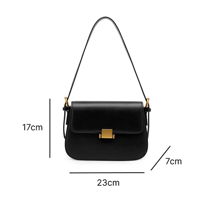 Genuine Leather Minimalist Shoulder Bag