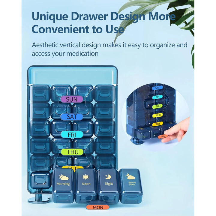 Weekly Pill Organizer with Drawer