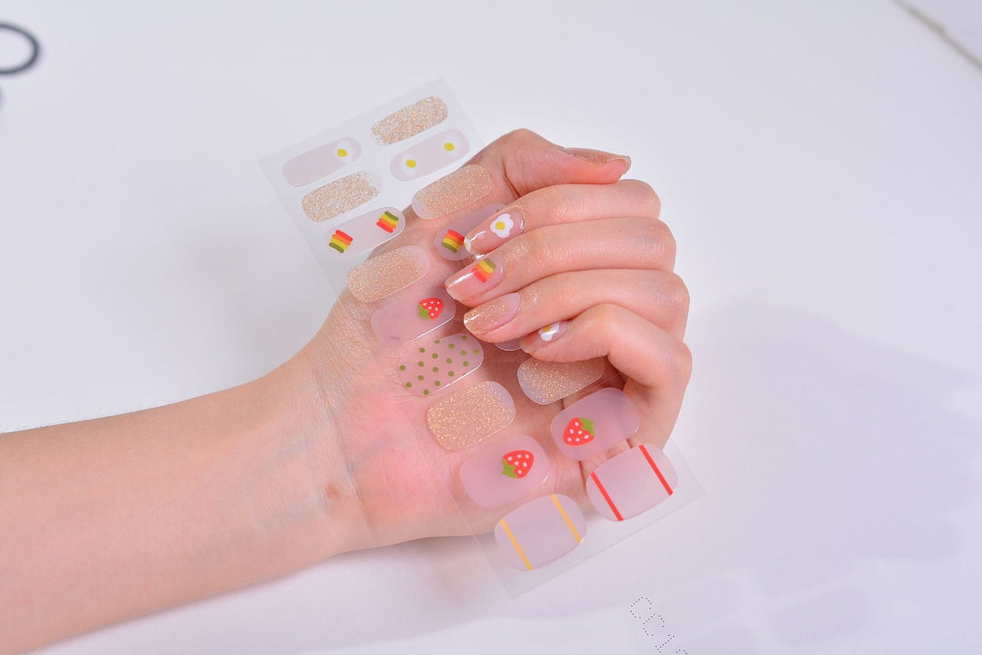 Gel Nail Stickers Bronzing 3D Nail Sticker