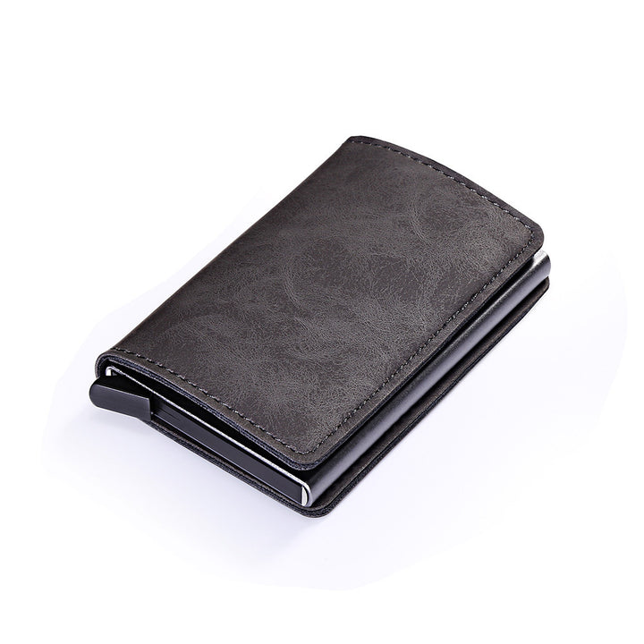 RIFD Security And Anti-theft Automatic Leather Card Case