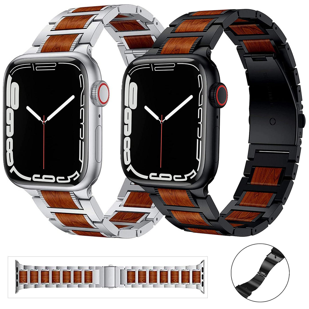 Creative Stainless Steel Sandalwood Watch Strap