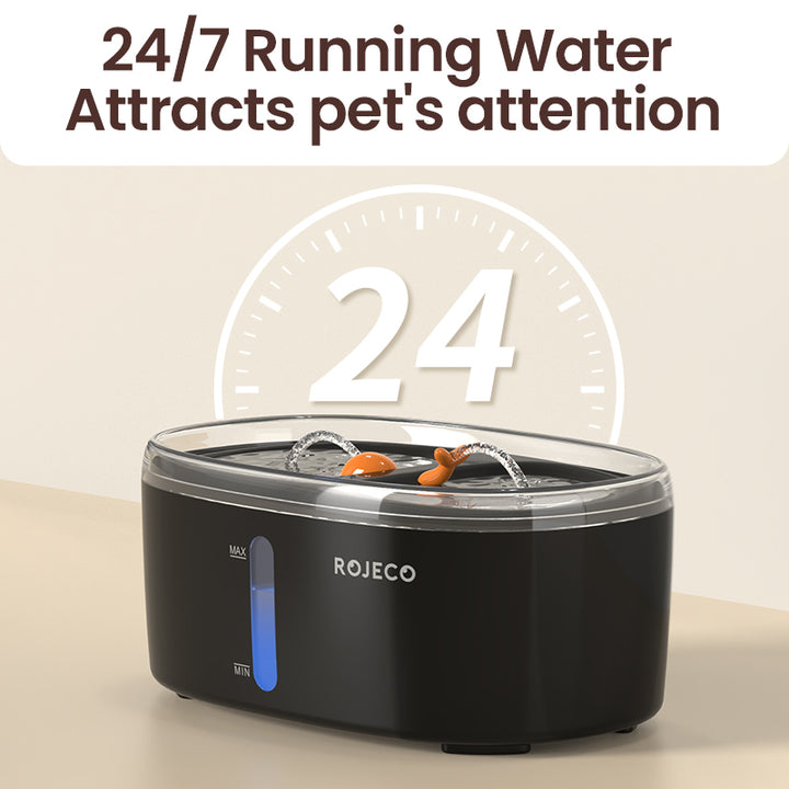 Automatic Pet Water Fountain with Double Bowl