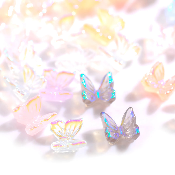 Colorful Aurora Butterfly Nail Charms