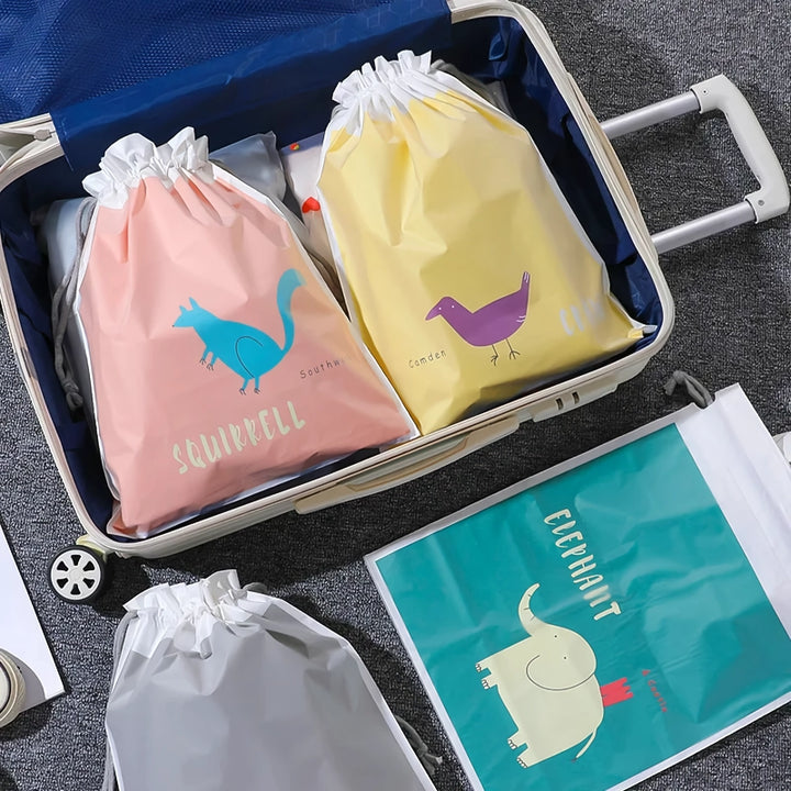 Cartoon Cute Large Capacity Waterproof Drawstring Storage Bag